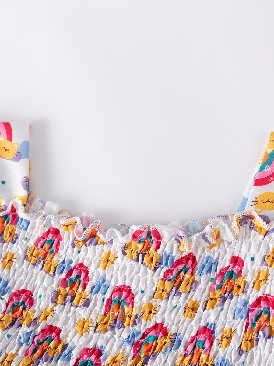 Girls' Summer Short-Sleeve Dress Wholesale from Source Factory, Style Cute Casual Kids' Dress