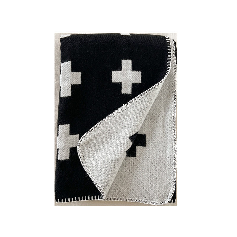 2024 new leisure office blanket sofa blanket plus pattern nap blanket shawl blanket ins blanket wholesale