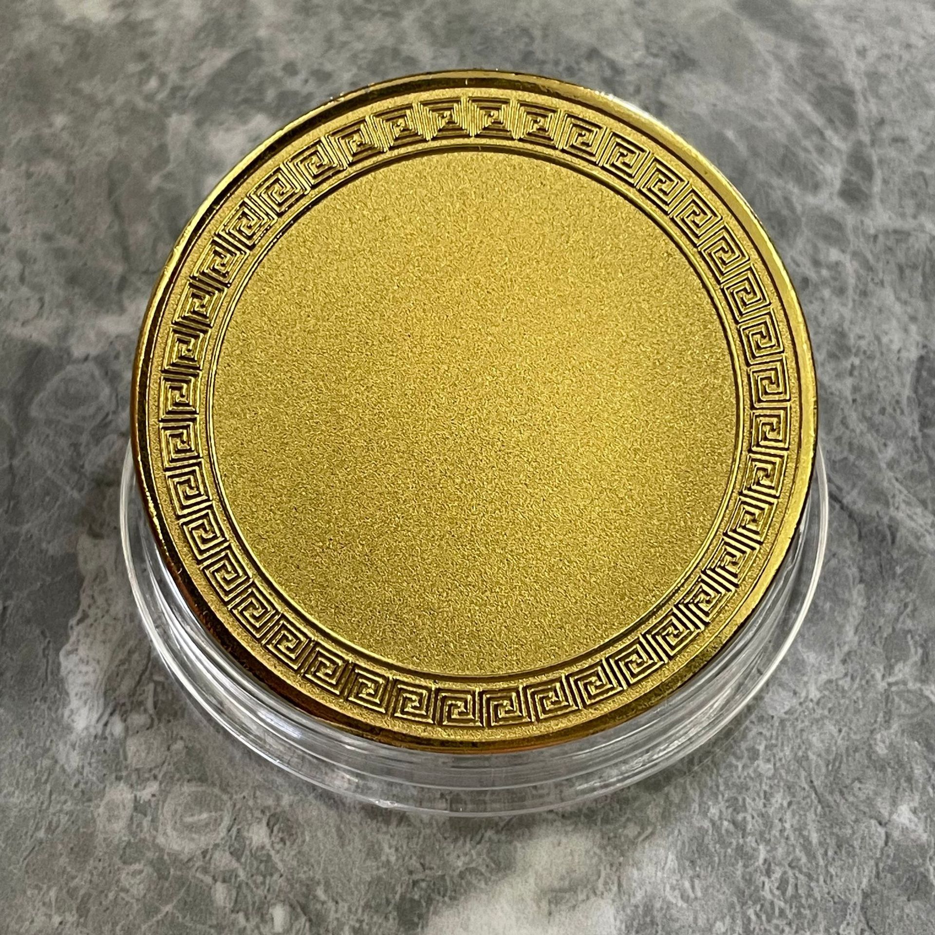 New 50mm laser engraving blank commemorative coin commemorative medal DIY lettering marking color printing creative gift wholesale