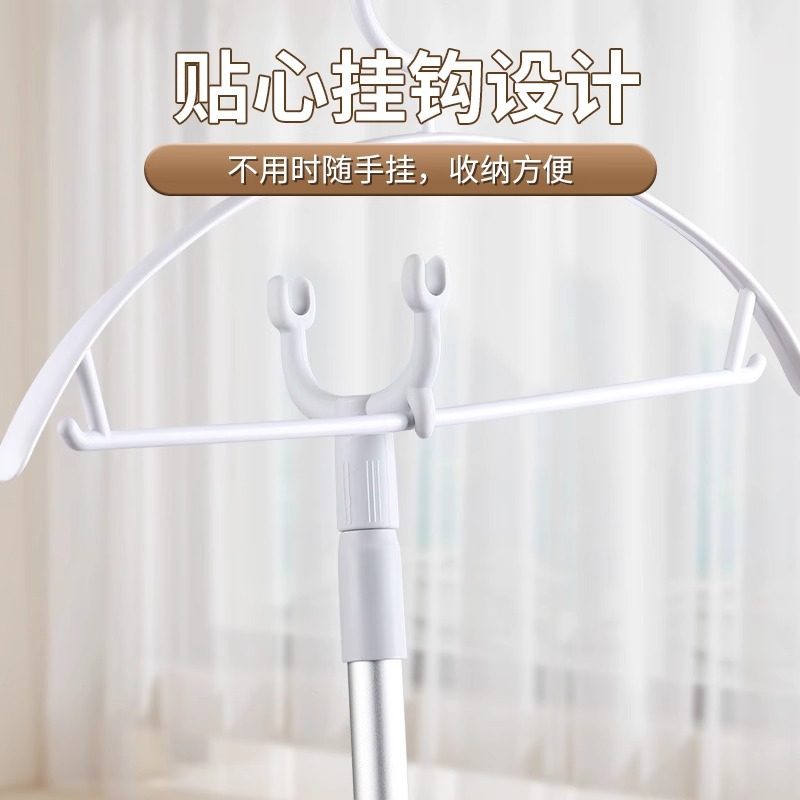 Stainless Steel Retractable Clothes Drying Rack for Balcony, Extendable Creative Clothes Drying Rod for Home Use