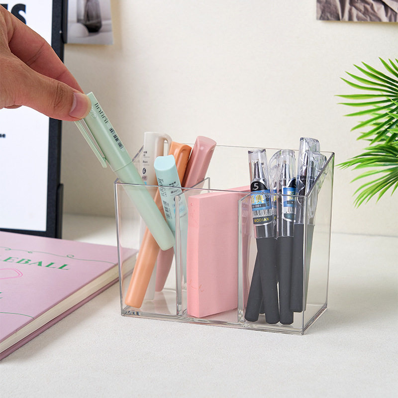 Cosmetics Storage Box, Jewelry Compartment, Transparent Acrylic Desktop Organizer, Narrow Long Small Box for Amazon Cross-Border Stationery