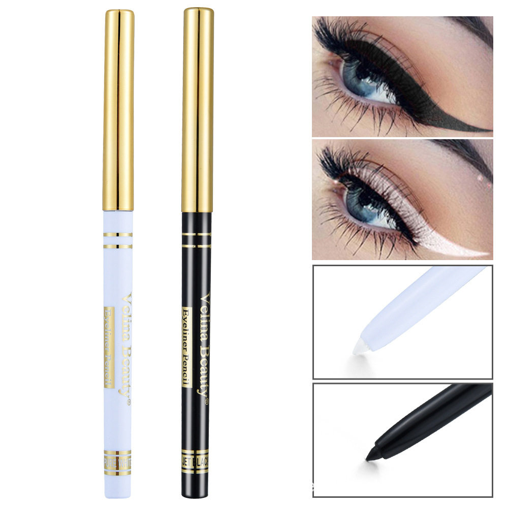 Cross-Border Misiou Beauty White Smooth and Pigmented Waterproof and Sweat-Proof Long-Lasting Precise Drawing Rotating Eyeliner Gel