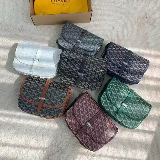 Cross-Border New Goyard Dog Tooth Goya Hobo Underarm Male and Female Couple Saddle Bag Single Shoulder Crossbody Messenger Bag