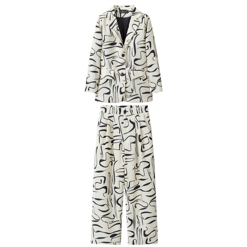 小西装复古外套修身时尚2026春秋季女韩版休闲设计感上衣西裤套装