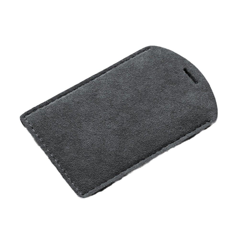 Key Card Holder Blank Card Case Suede Leather Unisex Nfc Protective Cover Premium Tear-Off Electric Vehicle