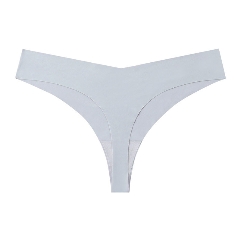 欧美低腰冰丝裸感无痕纯棉裆透气大码T型内裤 女士性感一片式内裤
