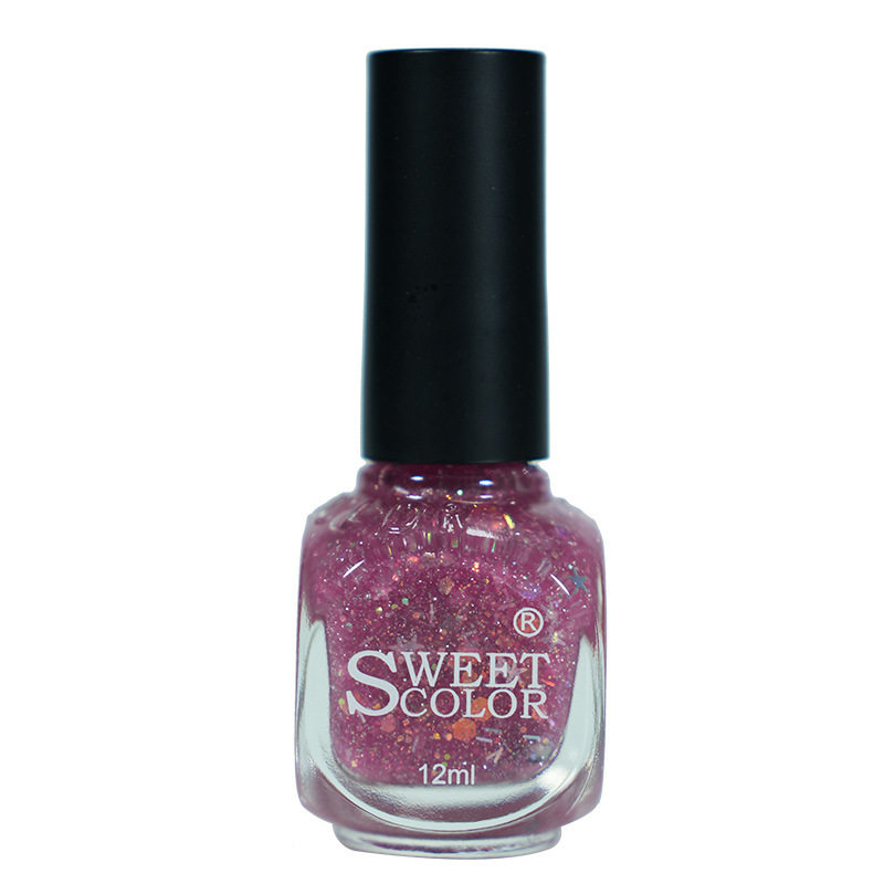 One-Piece Drop-Shipping Nail Polish from the Source Factory Sweetcolor, Diamond Glitter, Aurora Effect, Water-Based, Non-Fading