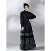 Wind-led One-sleeve Original Hanfu Many People Ming-made Black Horse-faced Skirt Summer Men's and Women's National Style Vertical Collar Short Shirt suit