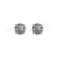 Four prong gray diamond stud earrings