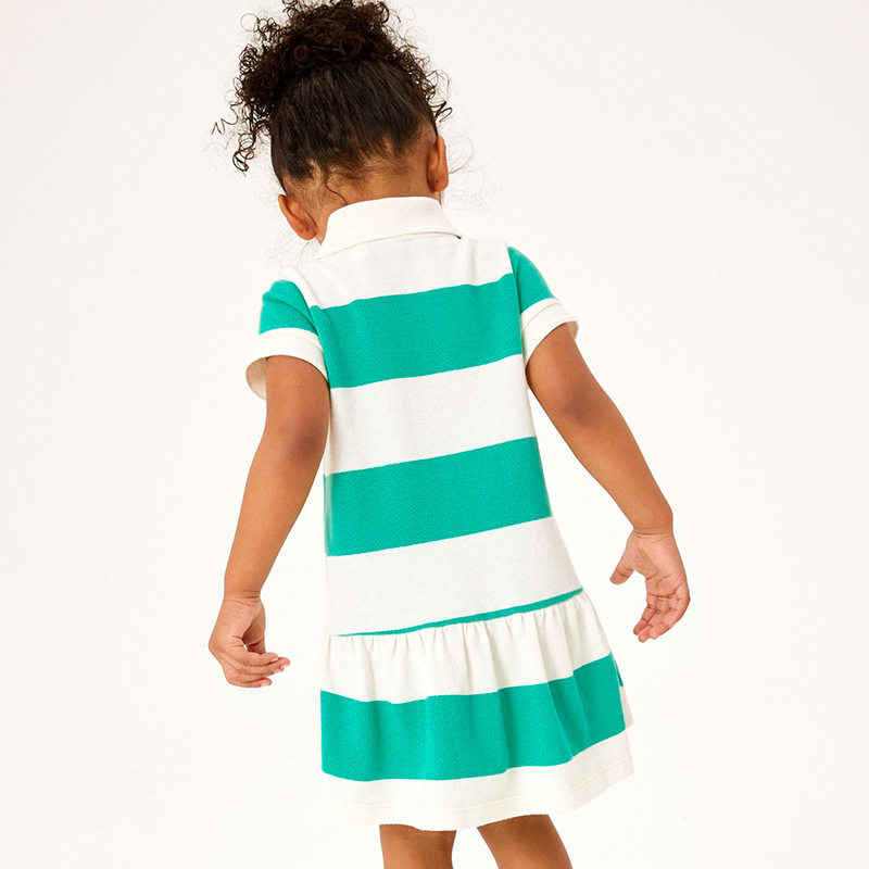 Custom-made Kids' Skirt, Summer Children's Clothing Striped Polo Dress, Cute Girls' Dress