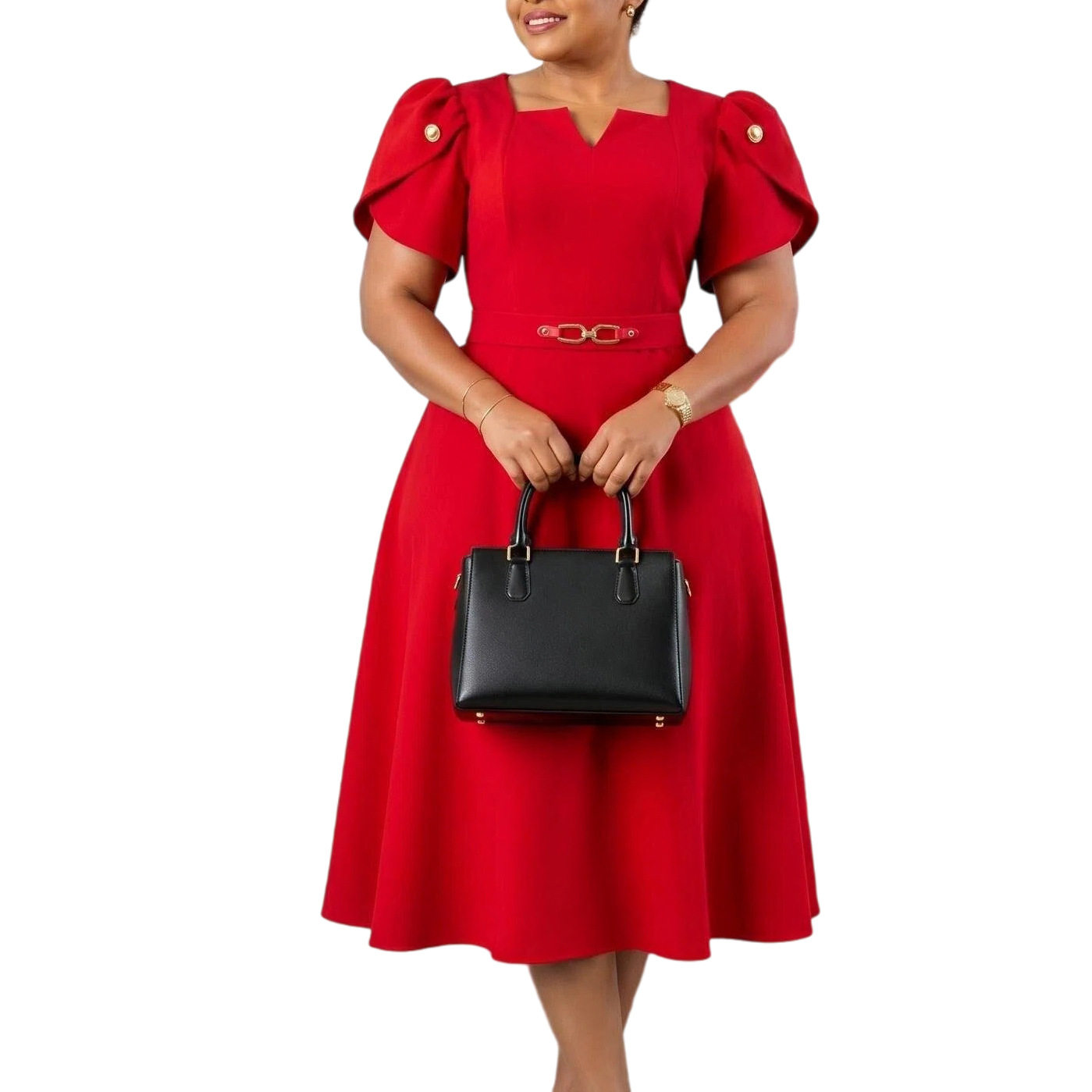 Plus Size Elegant High Waist Dress Summer Fashion African Print Comfortable Fabric Wholesale Available