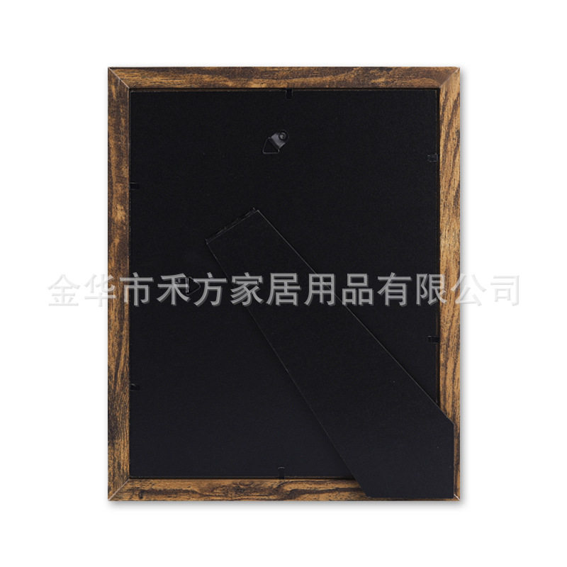 Antique old retro photo frame yellow brown wood grain Brown European and American style black yellow picture frame simple Amazon photo frame table