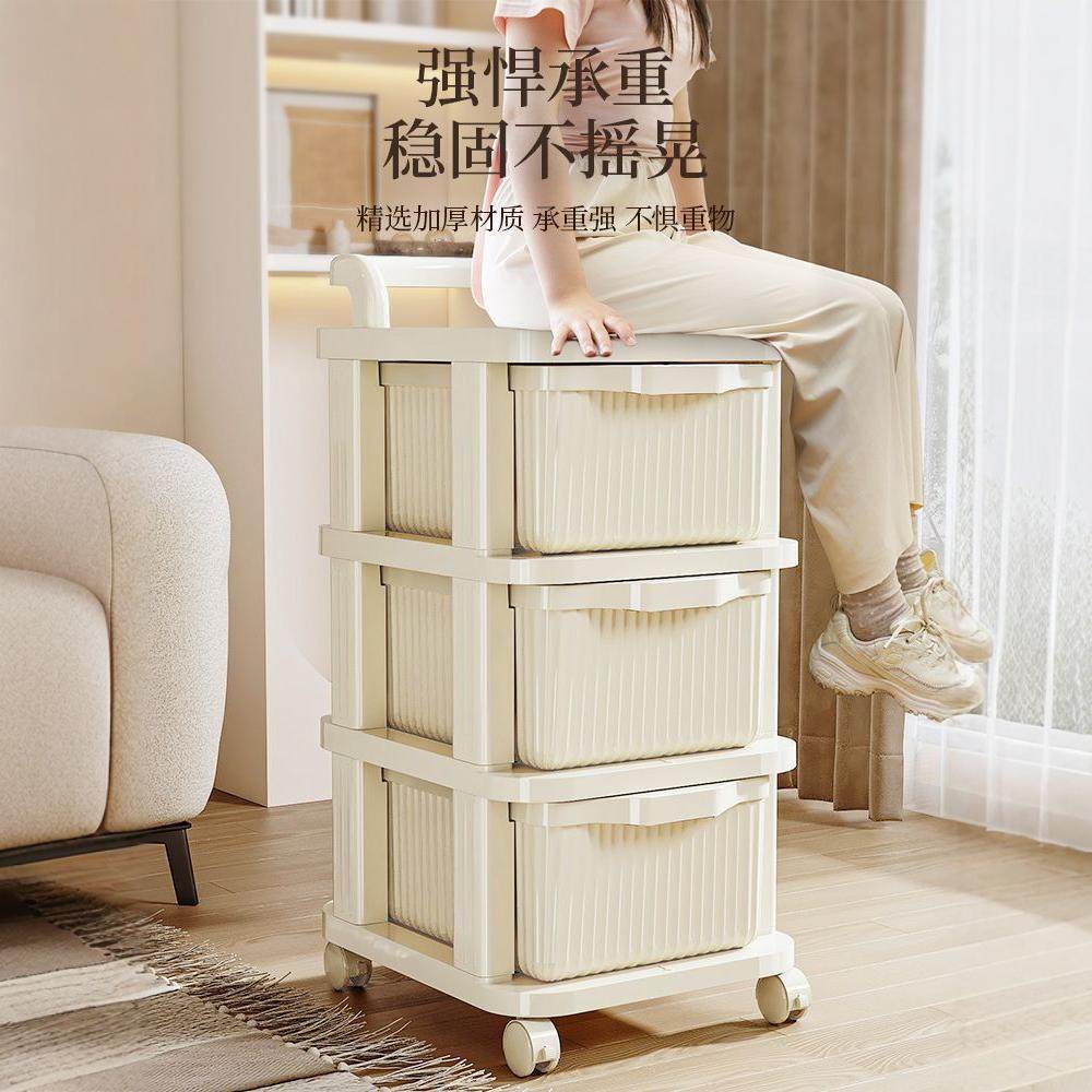 Snack Storage Drawer Cart Silent Pulley Multi-Layer Toy Box Baby Supplies Bedroom Cart Storage Rack