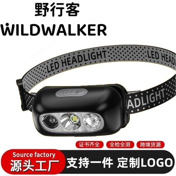 Strong headlight charging super bright head-mounted lighting long endurance induction outdoor night fishing home flashlight