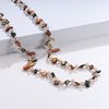 Bohemian Style Natural Shell Crystal Stacked Necklace, Long Double-Layered Seaside Jewelry, Light Luxury and High-End Feel
