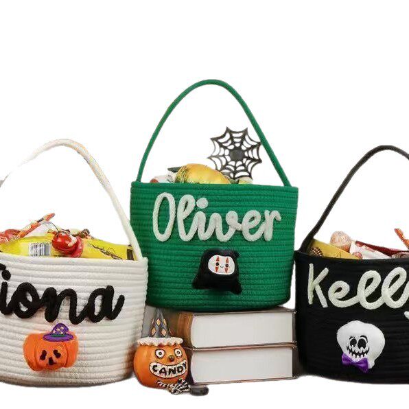 Etsy Personalized Name Halloween Basket Candy Box Can Be Used as a Nameplate Halloween DIY Tote Storage Basket