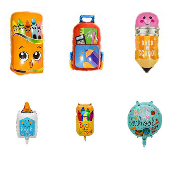 Cartoon Graduation Stationery Styling Aluminum Film Balloons Students Back to School Decorative Balloons Toys Aluminum Foil Balloons