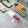 Refrigerator Fresh Food Compartment Storage Box Meat Ingredient Freezer Box Ginger Onion Garlic Box Divided Storage Preparation Box