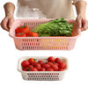 Thickened Drain Basket Washing Vegetable Basket Kitchen Sieve Basket Rectangular Household Bowl Chopsticks Basket Large