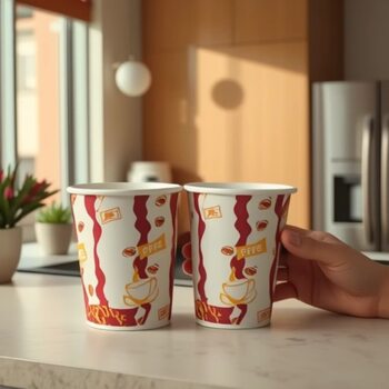 Disposable Custom-Made Food-Grade Thickened Cups, Anti-Scalding and Heat-Insulating, for Home, Commercial, and Office Use, Custom-Made 7oz Paper Cups
