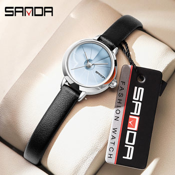 Sanda Women's Quartz Watch 3D Three-Dimensional Step Dial Small and Easiest for Match Casual Creative Female Student Watch Wholesale