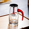 New red and black white wine glass household suit 100ml wine separator crystal glass seven-word handle pouring wine pot