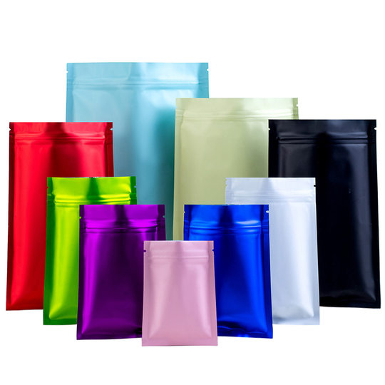 Color aluminum foil bag self-sealing bag frosted bag matte aluminized bone bag medicine powder packaging bag Lu Bo printing logo