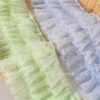 In-Stock Three-Layer Chiffon Lace Trim Handmade DIY Curtain Lolita Skirt Hem Discount Pleated Lace Trim Accessories