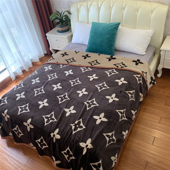New AB version cloud mink velvet composite blanket quilt thickened double layer coral velvet blanket air conditioning flannel bed sheet blanket