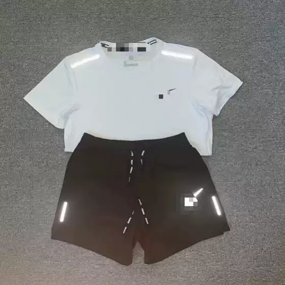 Sports Track and Field Training Summer Men's and Women's Running Sports Fitness Quick-Drying Short-Sleeved Suit Three-Point Shorts Marathon