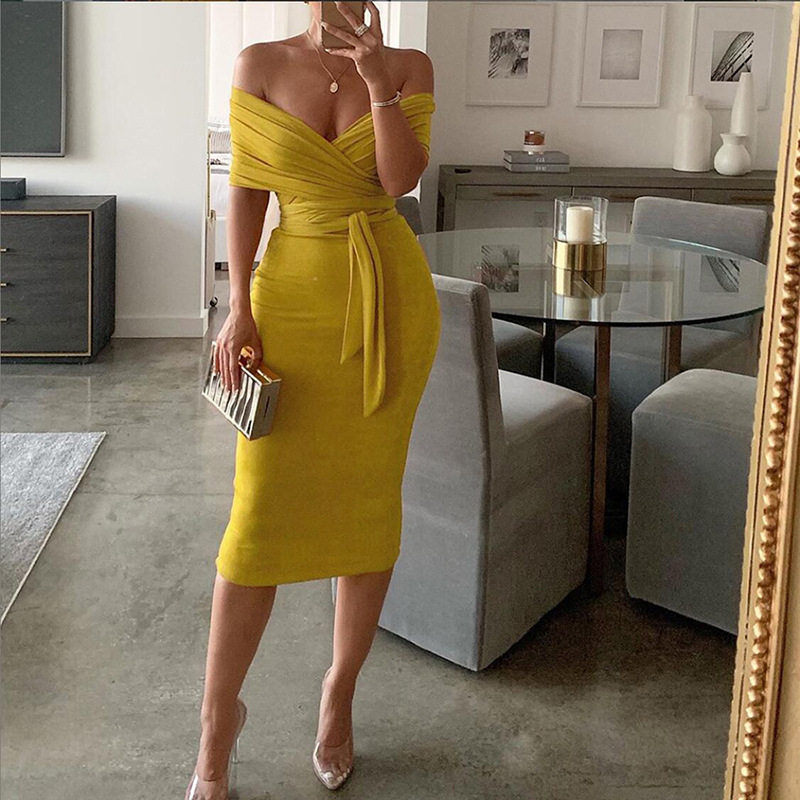 Womens Dress Set Sexy Tie Front Top High Waisted Pleated Skirt Fashionable Outfit for Parties or Casual Wear