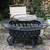 Multi-Functional Barbecue Grill with Tea Brewing Table for Outdoor Garden Charcoal Heating Stove and Courtyard Bonfire
