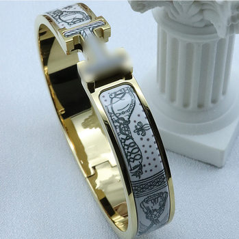 Brand new European and American H Aijia enamel High version bracelet Net red style pony funny pattern letter bracelet light luxury high quality