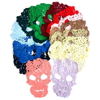 Skull milk silk embroidery cloth stickers DIY lace accessories water soluble lace corsage Three-Dimensional Hollow