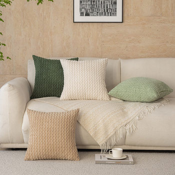 Manufacturer's New Bubble Grain Pillow Cover Living Room Sofa Cushion Cushion Cover Bedside Waist Pillow Cover Cross-Border Wholesale