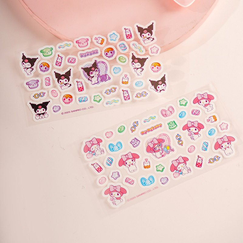 Yuemu Stationery Authentic Sanrio Cotton Candy Jiugongge Storage Box Desktop Organizing Jewelry Dustproof Drawer