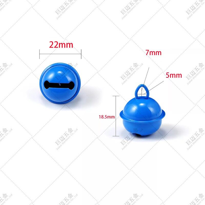 22mm Color Small Bell Accessories Keychain Candy Color Metal Paint Bell Christmas Tree Decoration Pet