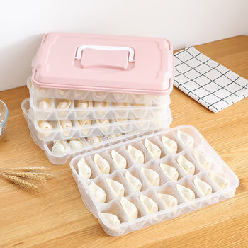 Household Refrigerator Storage Dumpling Box Portable Multi-Layer Combination Frozen Dumpling Box Wonton Storage Box