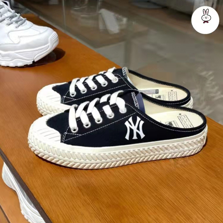 mlb Shoes Putian Pure Original Thick End Lounger Half Drag Canvas Shoe Biscuit Shoe Leisure Increase High a Pedal mlb Shoe  mlb鞋子莆田纯原厚底懒人半拖帆布鞋饼干女鞋休闲增高一脚蹬mlb鞋 mlb Shoes Putian Pure Original Thick End Lounger Half Drag Canvas Shoe Biscuit Shoe Leisure Increase High a Pedal mlb Shoe 