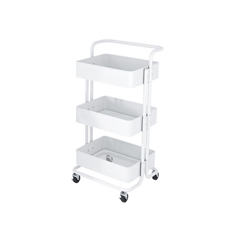 Trolley Household Floor-Standing Storage Rack Multi-Layer Storage Rack Movable Wheeled Snack Storage Rack Dormitory Rack