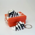 A pair of large air panda with nk red and white hook box