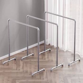 Dormitory Balcony Clothes Hanging Rack Clothes Drying Rack Floor-Standing Vertical Steel Pipe Home Bedroom Coat Rack Outdoor Clothes Drying Rod