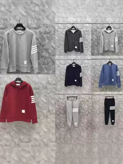 TB factory direct autumn and winter new high quality classic four-bar sweater pants jacket suit men's and women's style