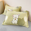 Milk Velvet Pillowcase Coral Velvet Pillowcase Winter Pillowcase Printed Single Dormitory Home Double Pair