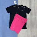 [ice silk quick dry] reflective cursor-nk set black + rose red