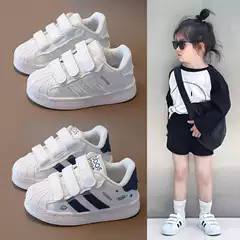 Kids Shoes 2025 Spring Fall Girls White Sneakers Non-Slip Toddler Boys Shell Toe Casual Board Shoes