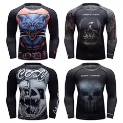 2021 New Men's Sports Tight Clothes Men's Long Sleeve Sweat-wicking Sports Elastic Fitness Clothes Compression T-shirt