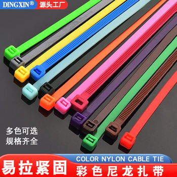 Wholesale color cable ties cable ties with red, yellow, blue and green plastic cable ties 3*100*4*200*5*300m