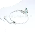 Blue orb bow bracelet