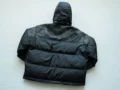 Sup leather patchwork down jacket (black)